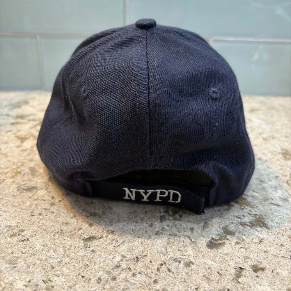 Official NYPD Baseball Cap Alba Tross Navy Blue Embroidered Hat One Size Mens